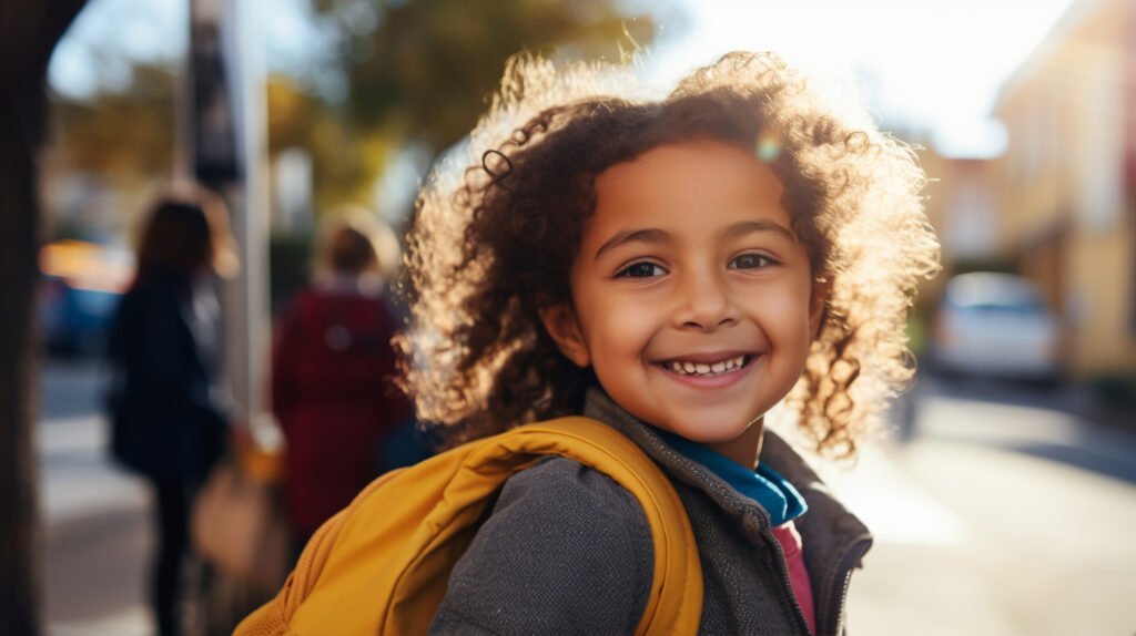 medium shot girl wearing backpack